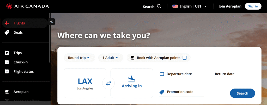 How to change name on a Air Canada ticket